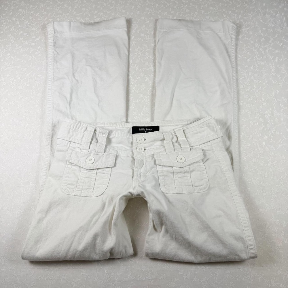 Billy Blues Y2K White Low Rise Wide Leg Pants — Size 4